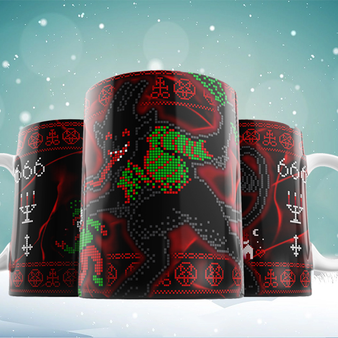 19 Diseños Plantillas Tazas Patron Ugly Navidad Archivos JPG 9