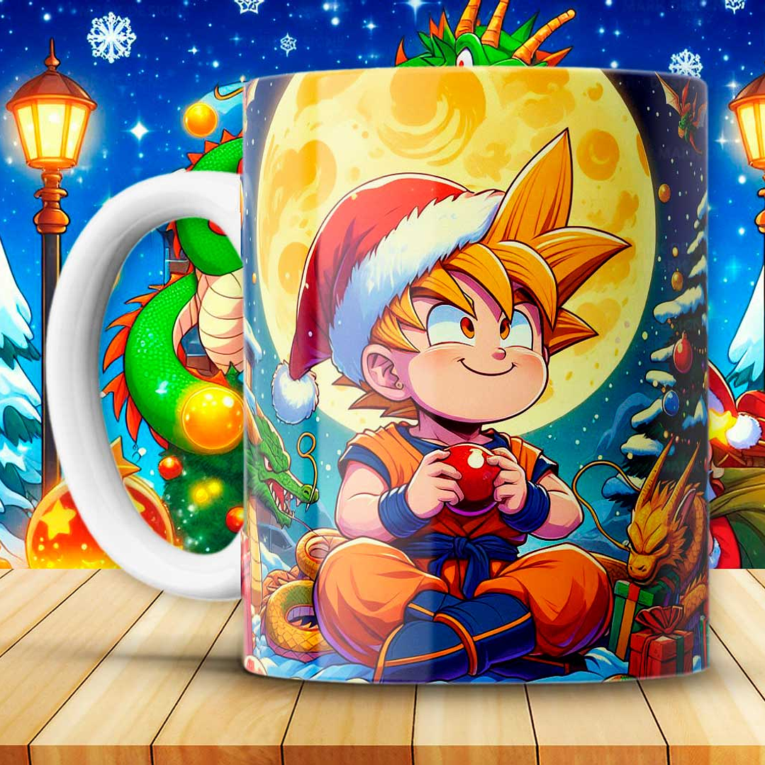 Diseños Plantillas Tazas Dragon Ball Z Navidad Archivos JPG 6