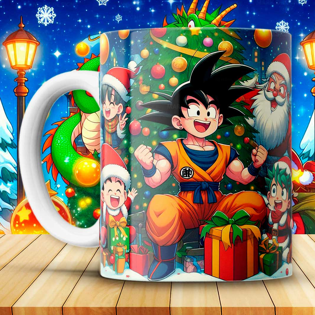 Diseños Plantillas Tazas Dragon Ball Z Navidad Archivos JPG 8