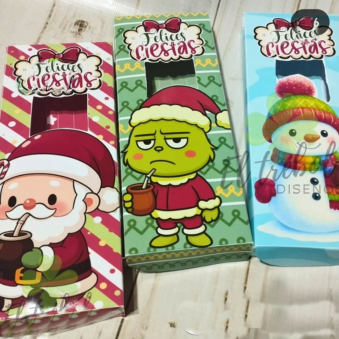 Diseños Plantillas Cajas Porta Bombillas Navidad Archivos PDF 1