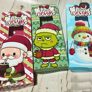 Diseños Plantillas Cajas Porta Bombillas Navidad Archivos PDF