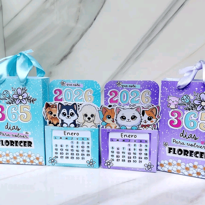 Diseños Plantillas Calendarios Gatitos Y Perritos 2026 Archivos Power Point 1