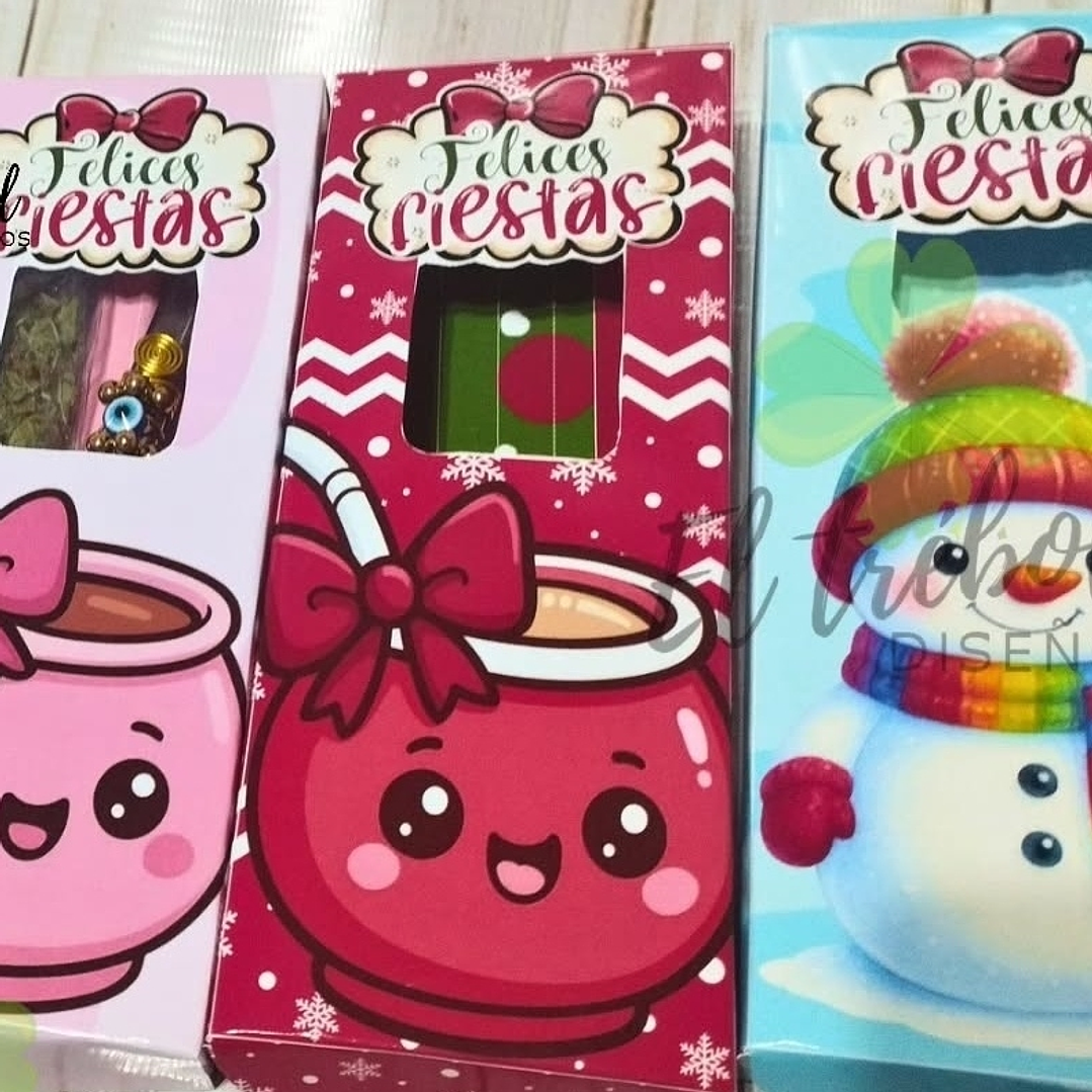 Diseños Plantillas Cajas Porta Bombillas Navidad Archivos PDF 2