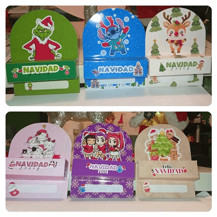 Diseños Plantillas Cajitas Porta Billetes Navidad Archivos PDF 2