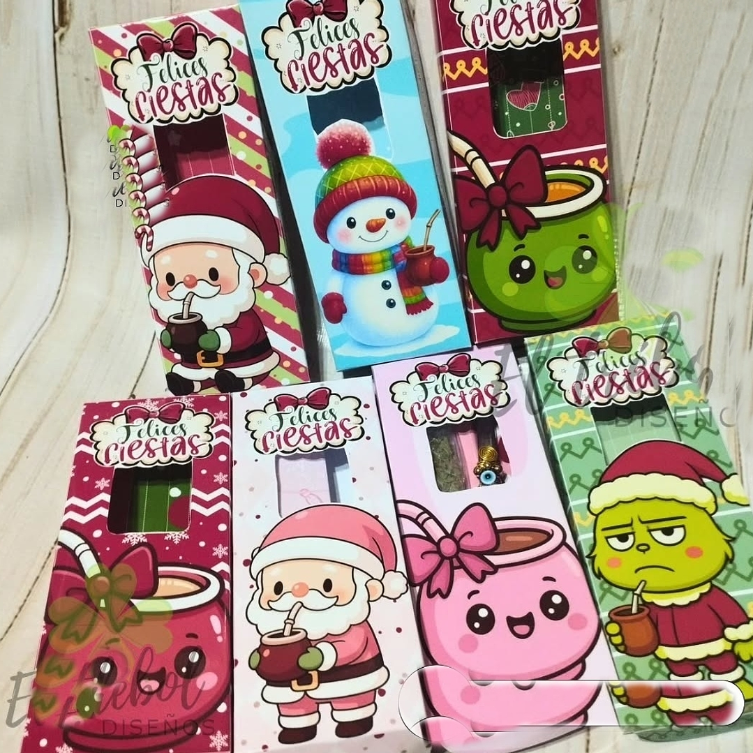 Diseños Plantillas Cajas Porta Bombillas Navidad Archivos PDF 4