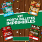 Diseños Plantillas Kit Porta Billetes Imprimibles Navidad Archivos PDF y PNG - Miniatura 1