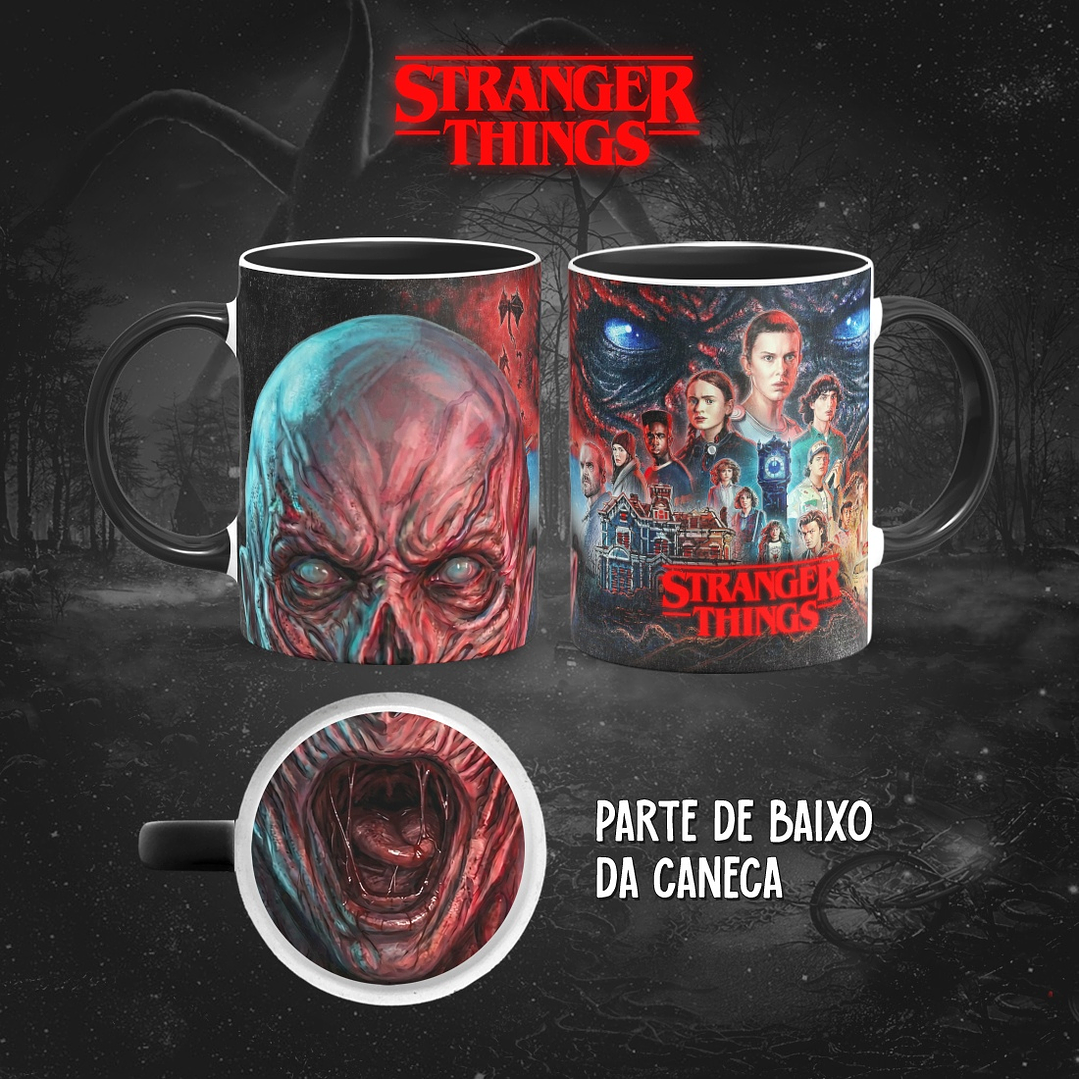 13 Diseños Plantillas Tazas Stranger Things Boca Archivos PNG 2