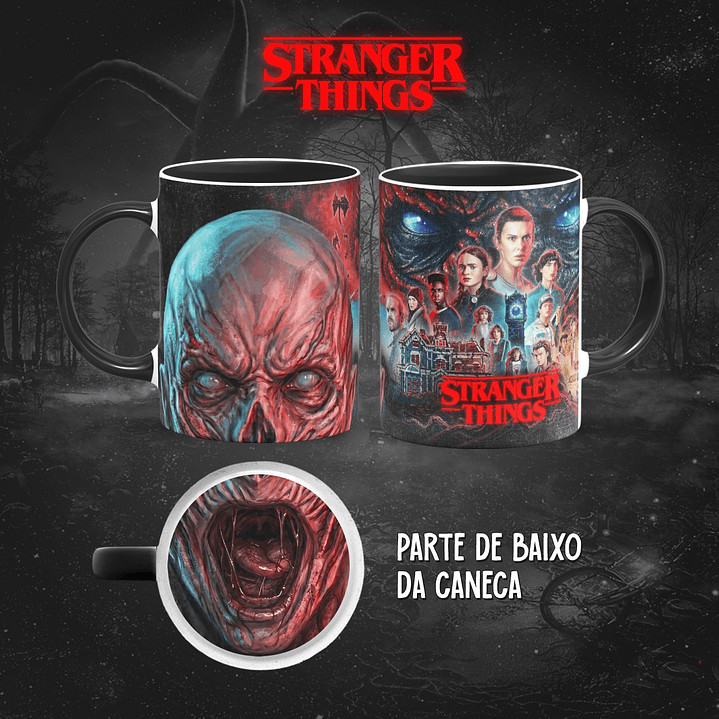 13 Diseños Plantillas Tazas Stranger Things Boca Archivos PNG 2