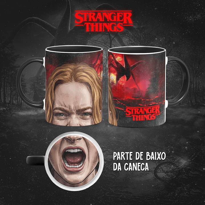 13 Diseños Plantillas Tazas Stranger Things Boca Archivos PNG 3