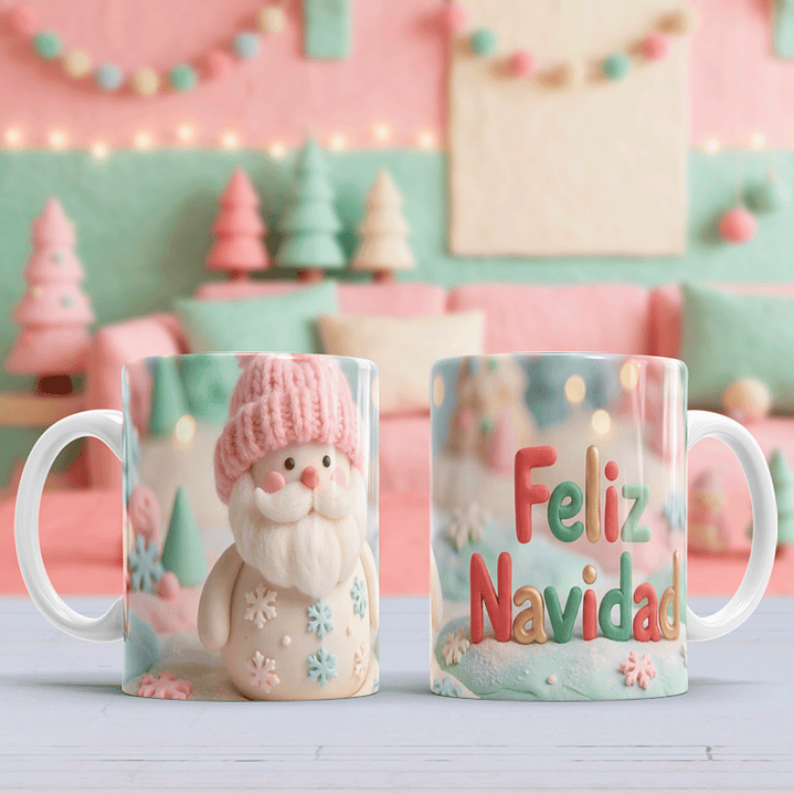 10 Diseños Plantillas Tazas Navidad 45 Archivos PNG 8