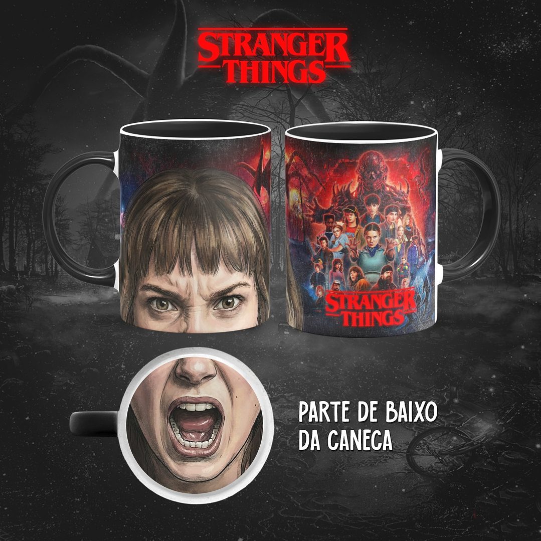 13 Diseños Plantillas Tazas Stranger Things Boca Archivos PNG 11