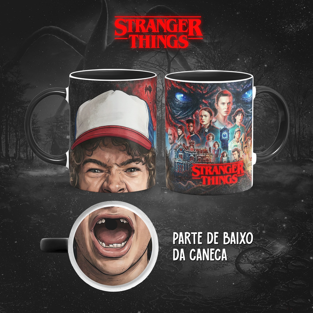 13 Diseños Plantillas Tazas Stranger Things Boca Archivos PNG 13