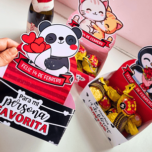 4 Plantillas de Diseño Mini Bandejas San Valentín Archivos PDF