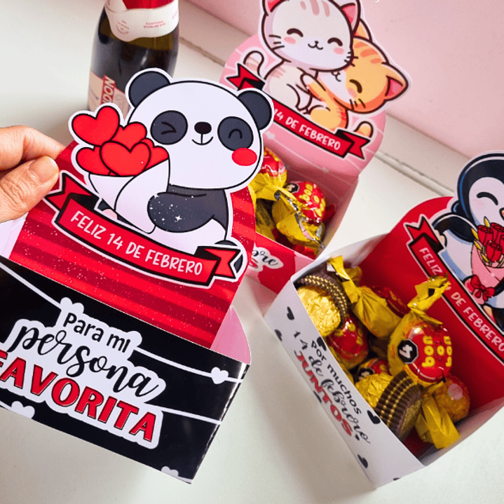 4 Plantillas de Diseño Mini Bandejas San Valentín Archivos PDF 1