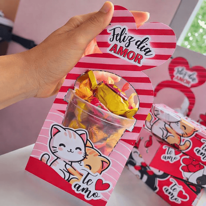 2 Plantillas de Diseño Porta Vasos San Valentín Archivos PDF 1