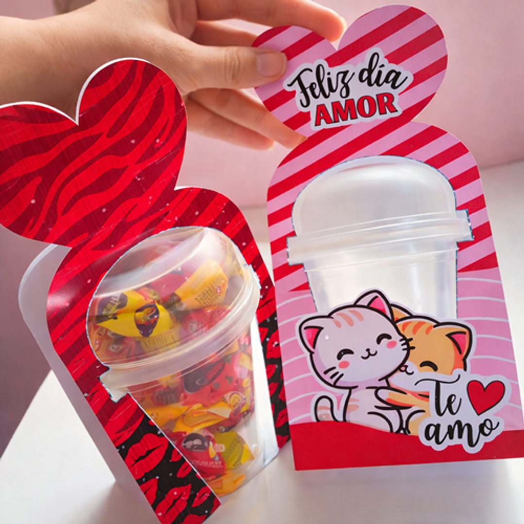 2 Plantillas de Diseño Porta Vasos San Valentín Archivos PDF 2