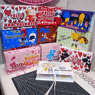 Plantillas de Diseño Cajas Virales San Valentín Archivos PDF