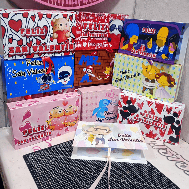 Plantillas de Diseño Cajas Virales San Valentín Archivos PDF 1