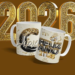 Plantillas de Diseño Tazas Año Nuevo 3 2026 Archivos Editables Photoshop