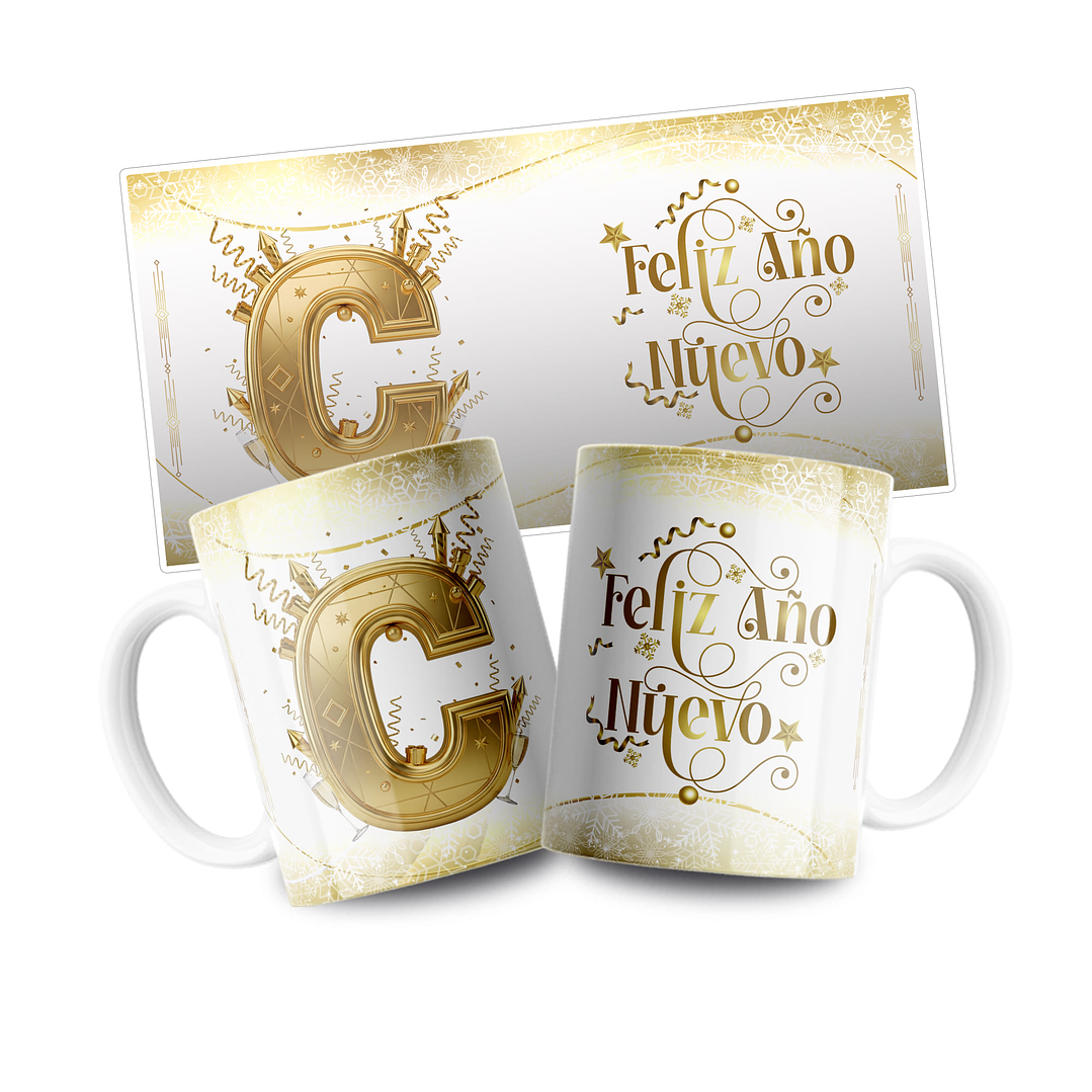26 Plantillas de Diseño Tazas Año Nuevo Archivos PNG y Editables PSD 2