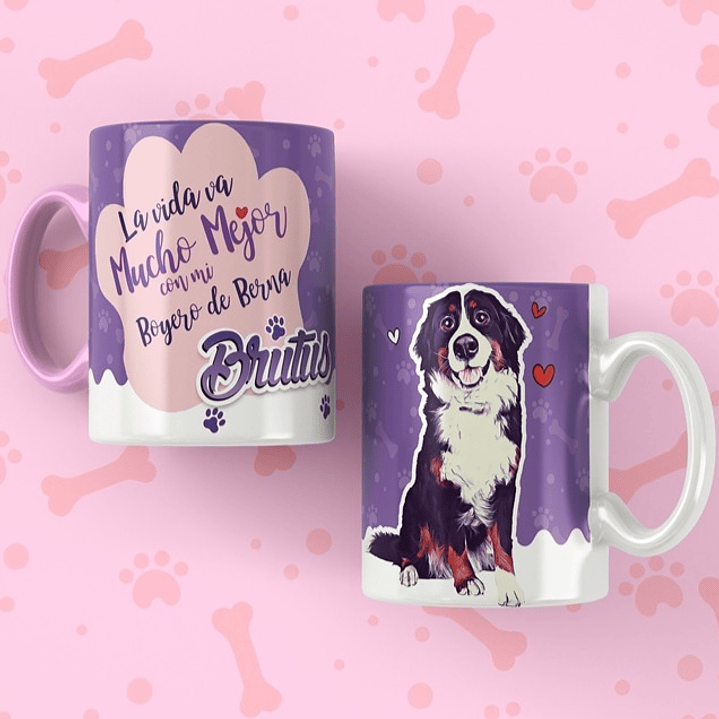 25 Plantillas de Diseño Tazas Mascotas 2 Archivos Editables PSD y JPG 4