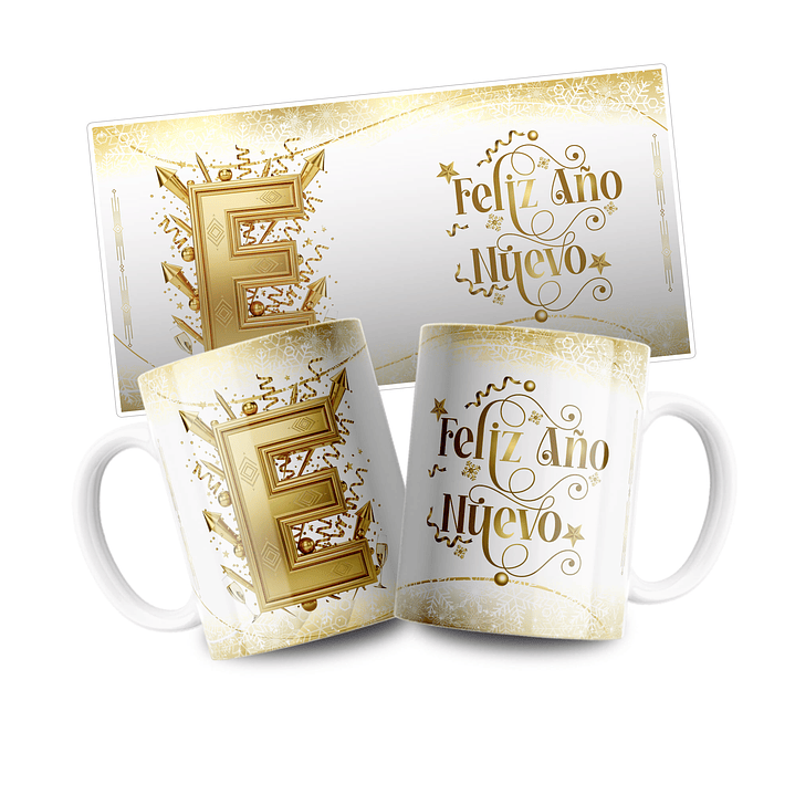 26 Plantillas de Diseño Tazas Año Nuevo Archivos PNG y Editables PSD 5