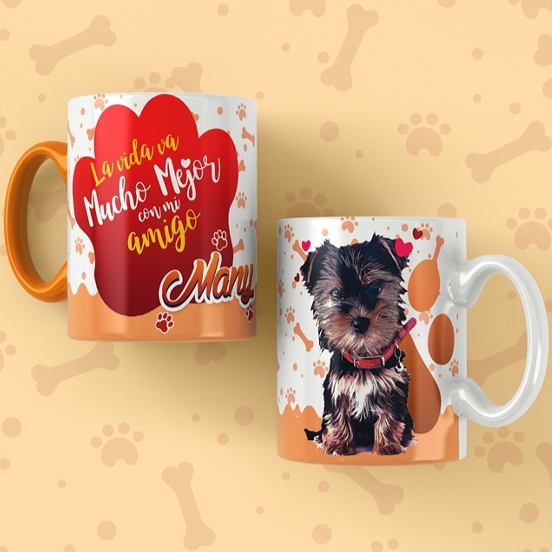 25 Plantillas de Diseño Tazas Mascotas 2 Archivos Editables PSD y JPG 10