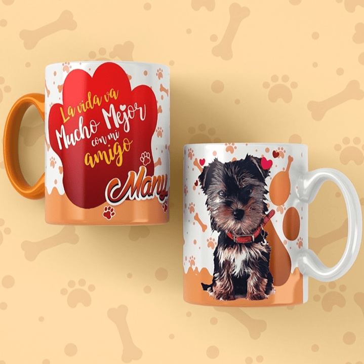 25 Plantillas de Diseño Tazas Mascotas 2 Archivos Editables PSD y JPG 10