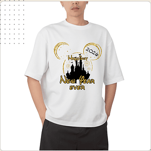 10 Diseños Plantillas Camisa Poleras Disney Año Nuevo 2026 Archivos PNG