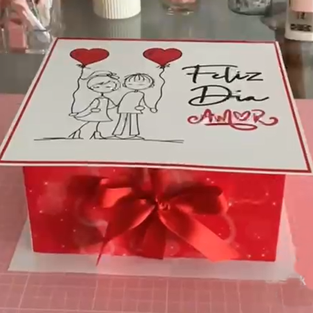 Plantillas de Diseño Caja Libro San Valentín Archivos Power Point 1