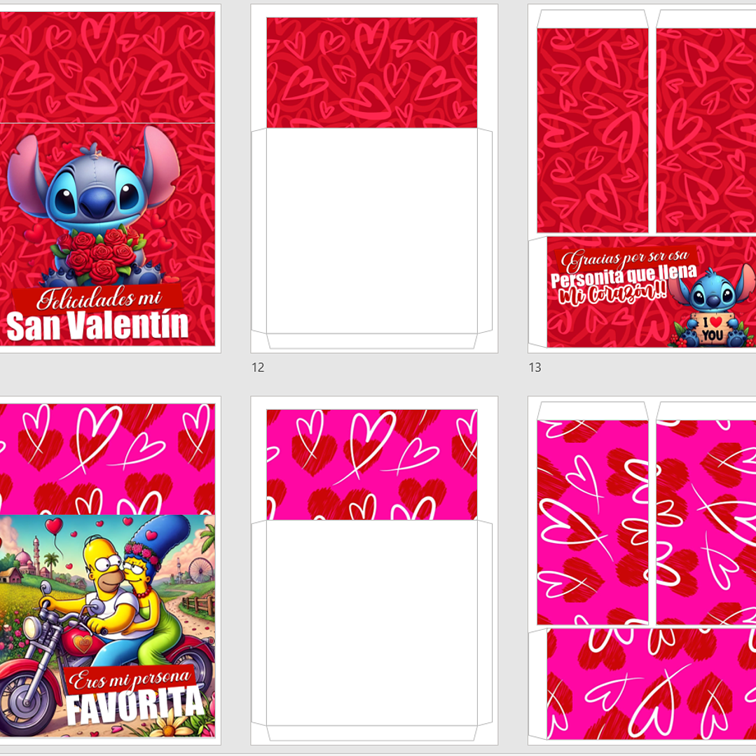 Plantillas de Diseño Cajas con Cinta San Valentín Archivos Power Point 1