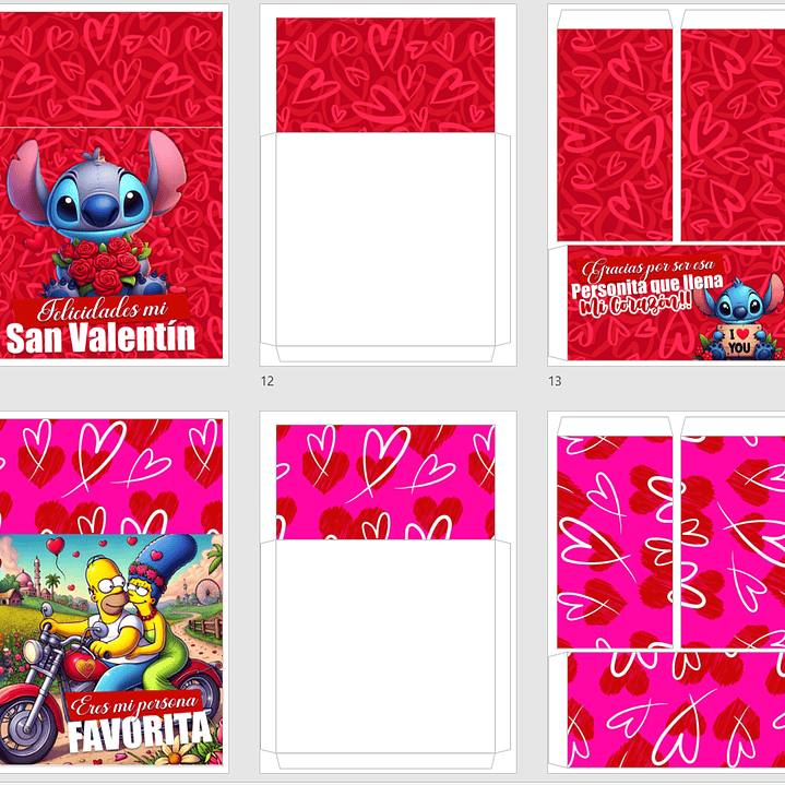 Plantillas de Diseño Cajas con Cinta San Valentín Archivos Power Point 1