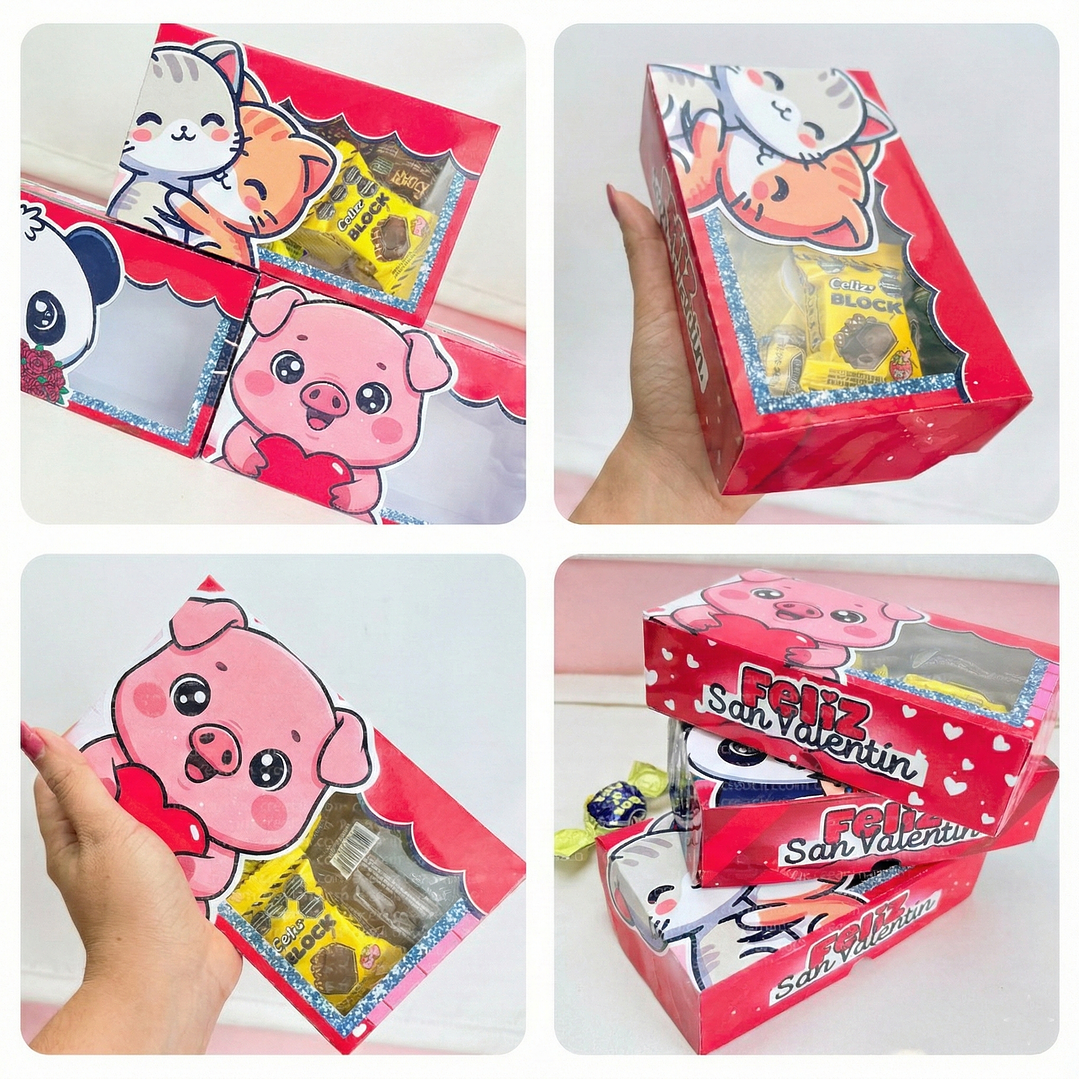 Plantillas de Diseño Bomboneras Gigantes San Valentín Archivos PDF 1