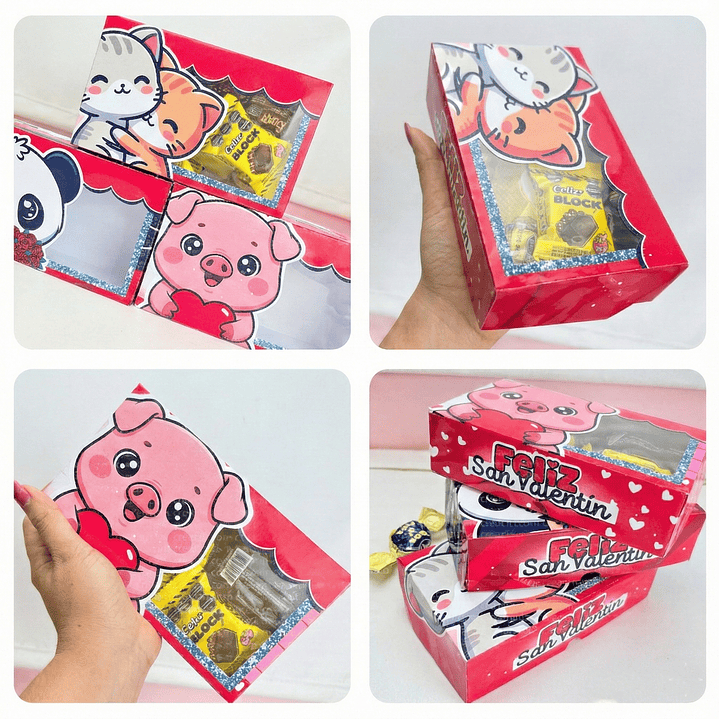 Plantillas de Diseño Bomboneras Gigantes San Valentín Archivos PDF 1