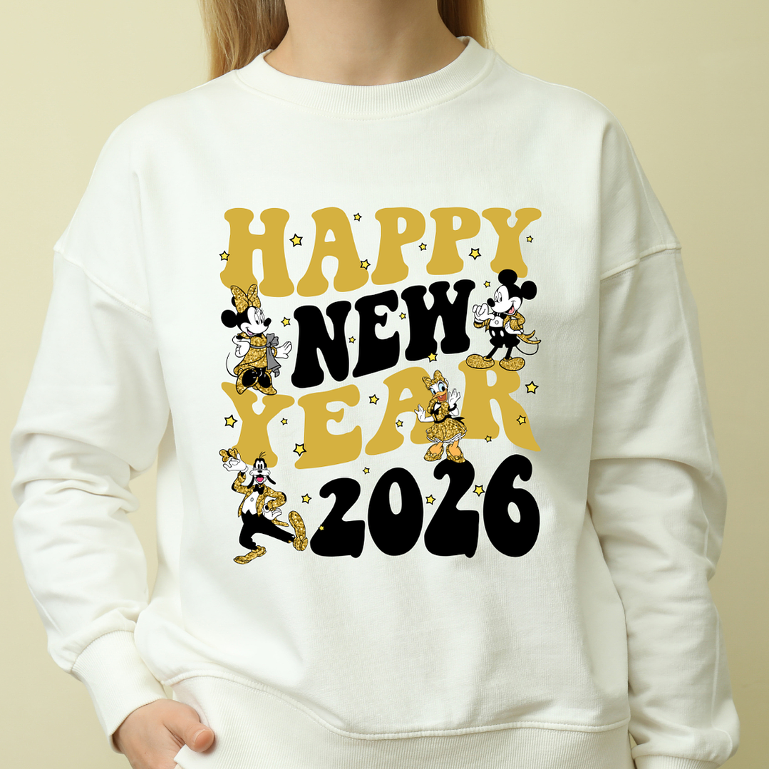 10 Diseños Plantillas Camisa Poleras Disney Año Nuevo 2026 Archivos PNG 4