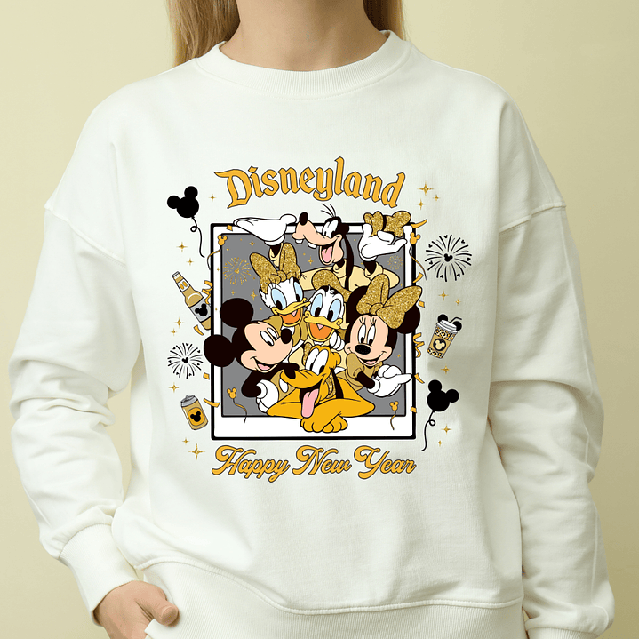 10 Diseños Plantillas Camisa Poleras Disney Año Nuevo 2026 Archivos PNG 5