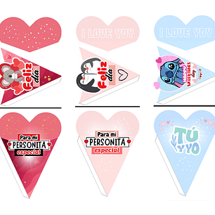 14 Plantillas de Diseño Conos San Valentín Archivos PDF