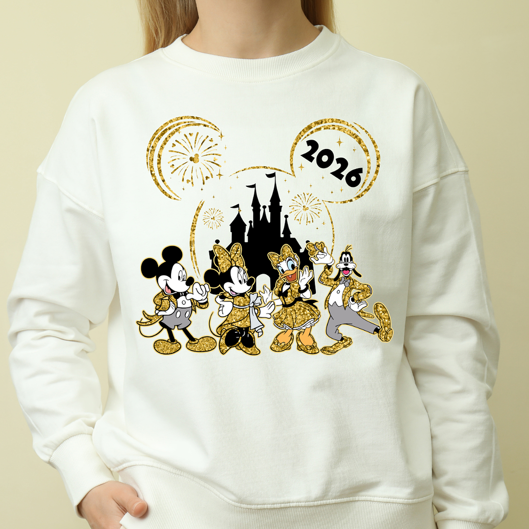 10 Diseños Plantillas Camisa Poleras Disney Año Nuevo 2026 Archivos PNG 7