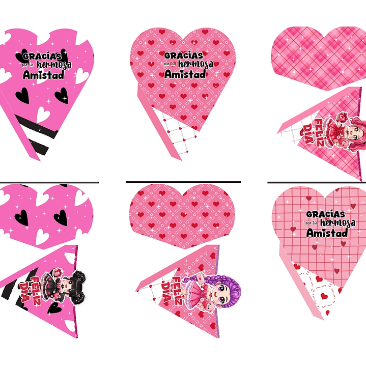 12 Plantillas de Diseño Conos San Valentín Archivos PDF 2