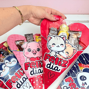 Plantillas de Diseño Conos San Valentín Archivos PDF