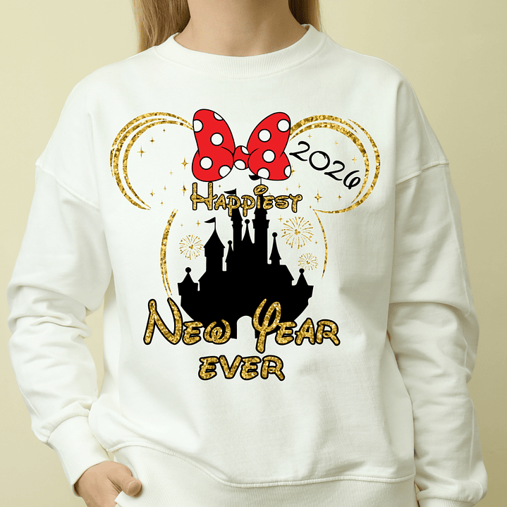 10 Diseños Plantillas Camisa Poleras Disney Año Nuevo 2026 Archivos PNG 8
