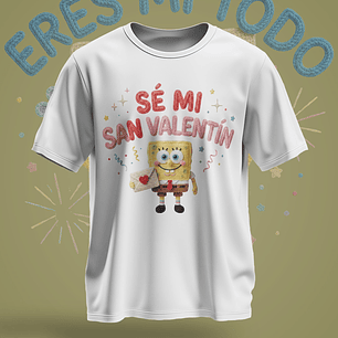 12 Plantillas de Diseño Remera Camiseta Bob Esponja San Valentín Archivos PNG