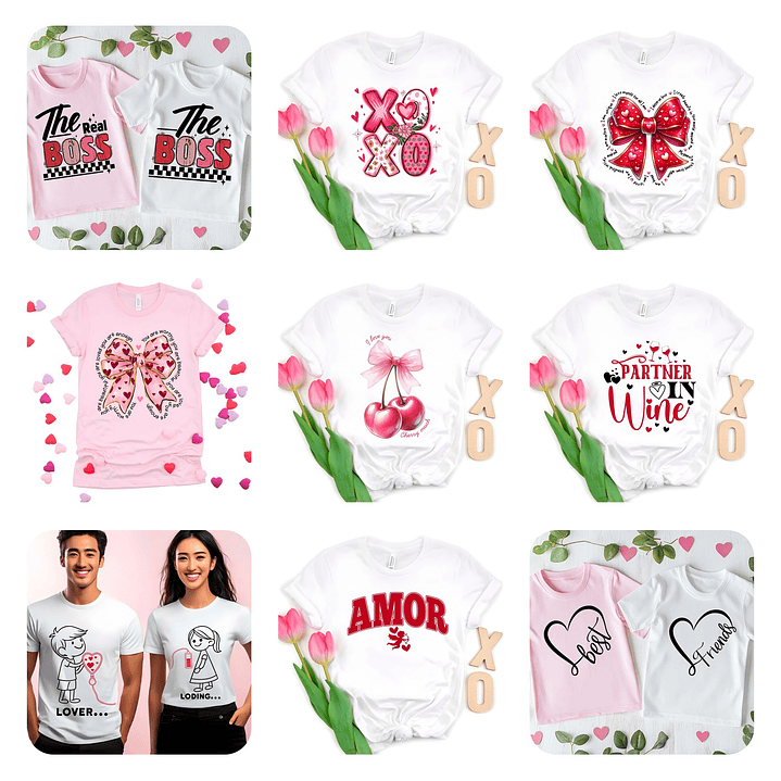 48 Plantillas de Diseño Remera Camiseta San Valentín Archivos PNG 1
