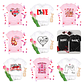 48 Plantillas de Diseño Remera Camiseta San Valentín Archivos PNG - Miniatura 2