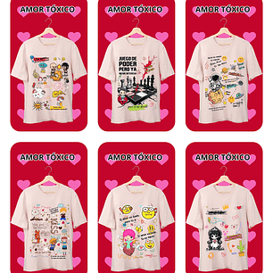 11 Plantillas de Diseño Remera Camiseta Tóxico San Valentín Archivos PNG