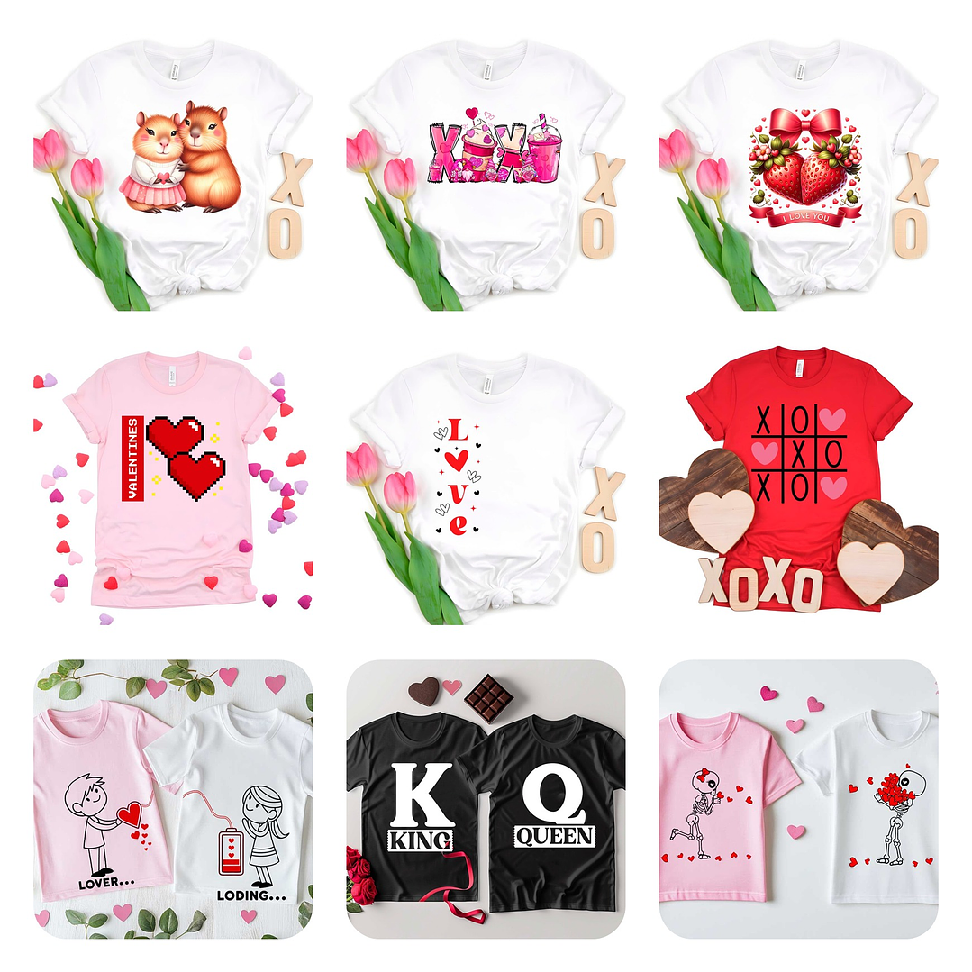 48 Plantillas de Diseño Remera Camiseta San Valentín Archivos PNG 3