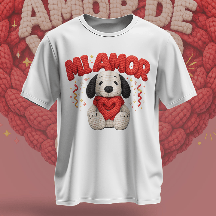 12 Plantillas de Diseño Remera Camiseta Snoopy San Valentín Archivos PNG 3