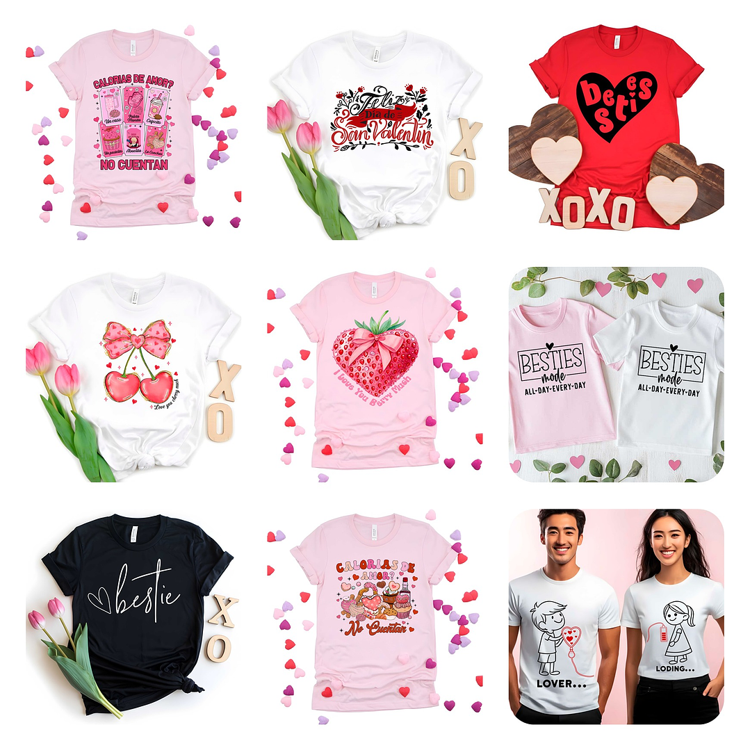 48 Plantillas de Diseño Remera Camiseta San Valentín Archivos PNG 4