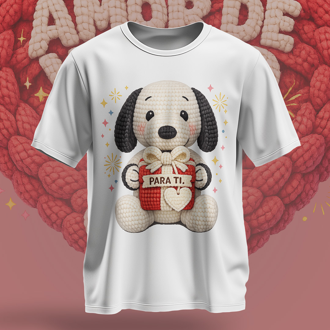 12 Plantillas de Diseño Remera Camiseta Snoopy San Valentín Archivos PNG 4