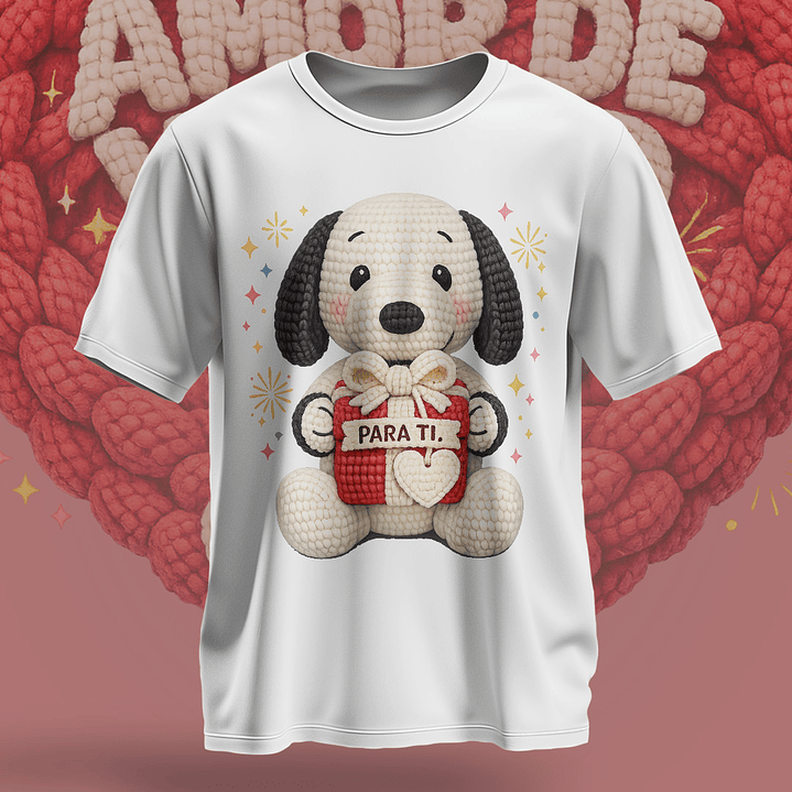 12 Plantillas de Diseño Remera Camiseta Snoopy San Valentín Archivos PNG 4
